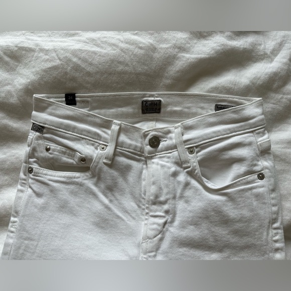 Citizens of Humanity White Rocket Crop Jeans Size 24 - Picture 3 of 3